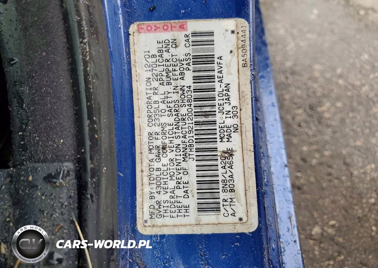 2002 Lexus Is 300 VIN:JTHBD192120048034 - 13