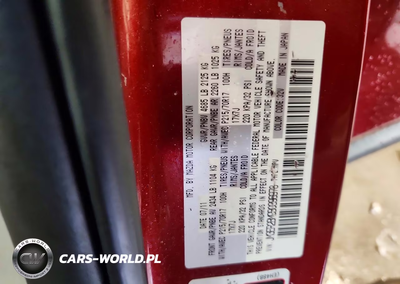 2011 Mazda Cx-7 VIN:JM3ER2BM9B0396978 - 13