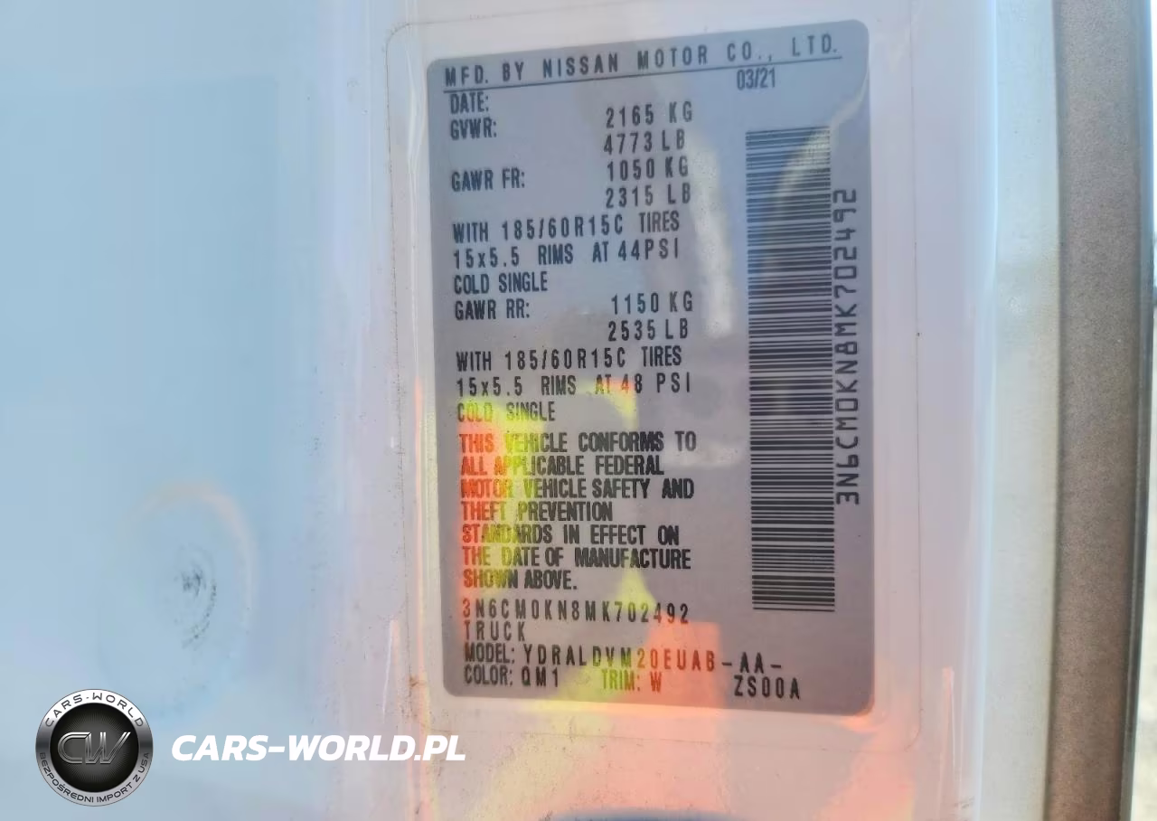 2021 Nissan Nv200 Van VIN:3N6CM0KN8MK702492 - 13