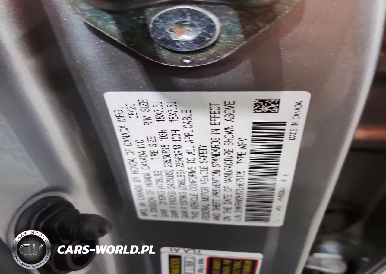 2020 Honda Cr-V Exl VIN:2HKRW2H87LH675105 - 13
