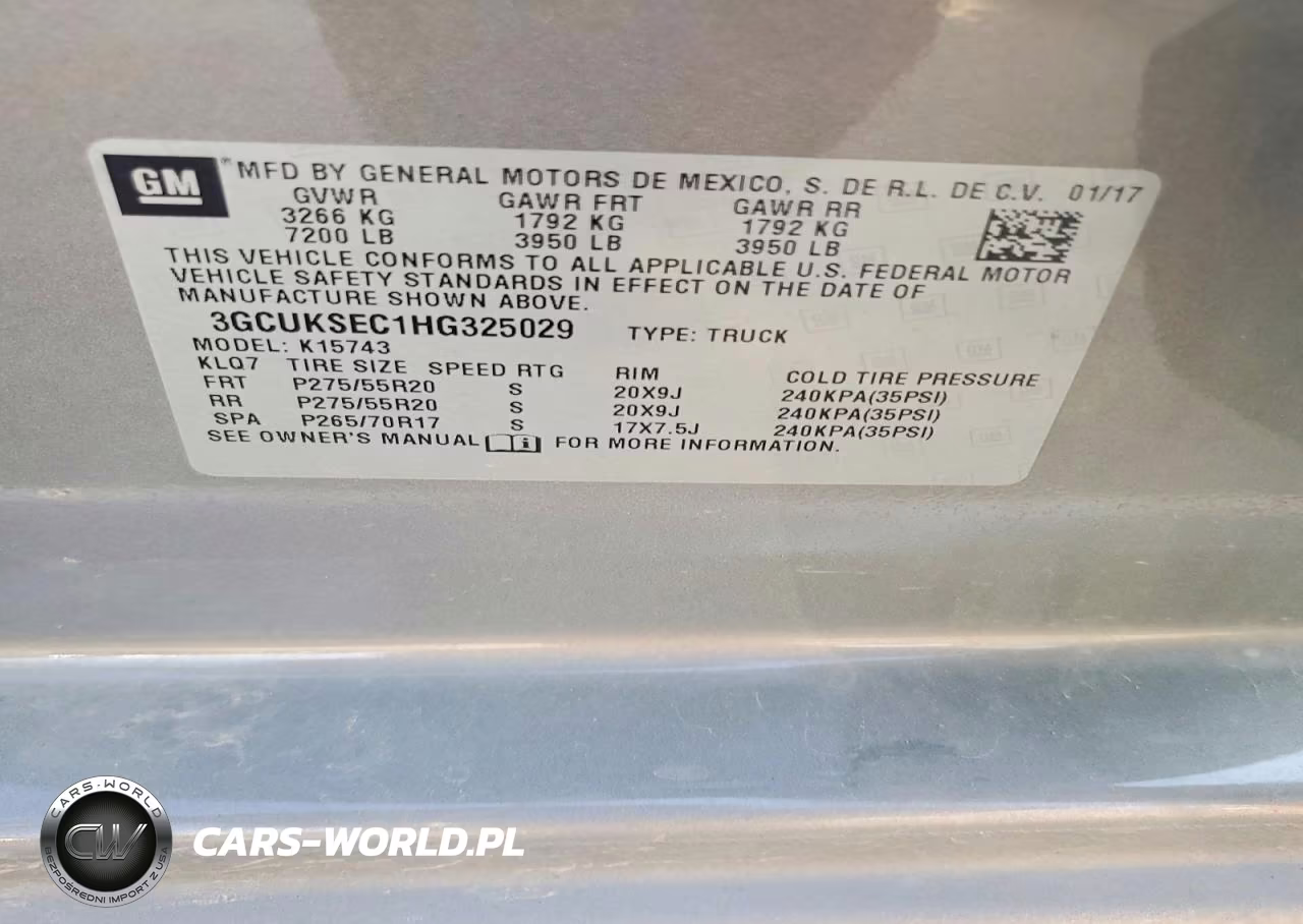 2017 Chevrolet Silverado K1500 Ltz VIN:3GCUKSEC1HG325029 - 12