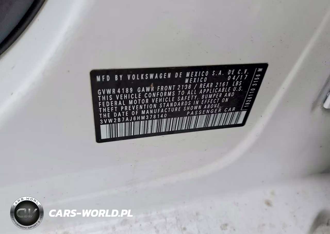 2017 Volkswagen Jetta S VIN:3VW2B7AJ6HM378140 - 12