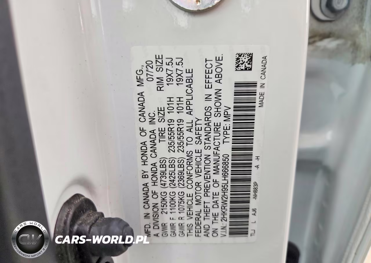 2020 Honda Cr-V Touring VIN:2HKRW2H95LH666850 - 13
