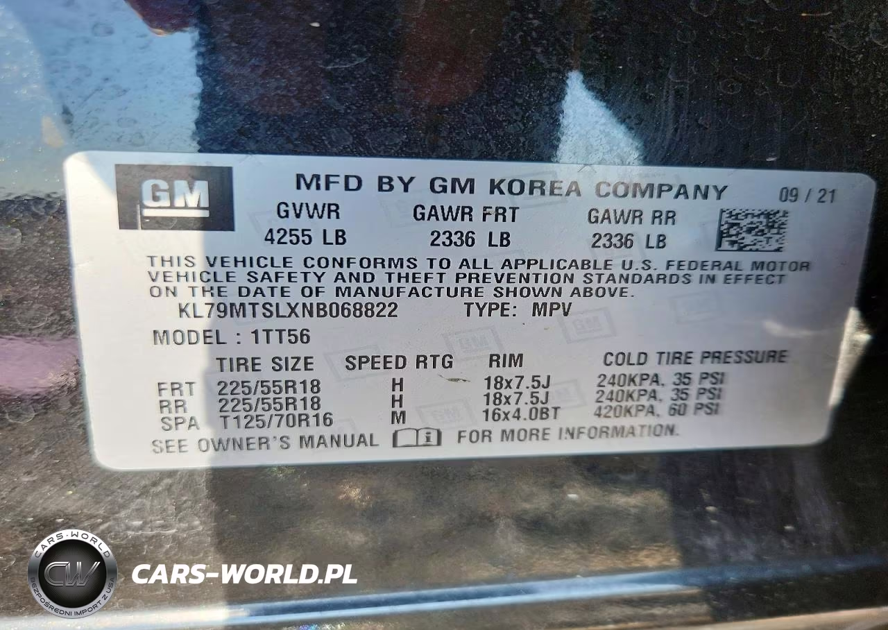 2022 Chevrolet Trailblazer Rs VIN:KL79MTSLXNB068822 - 14