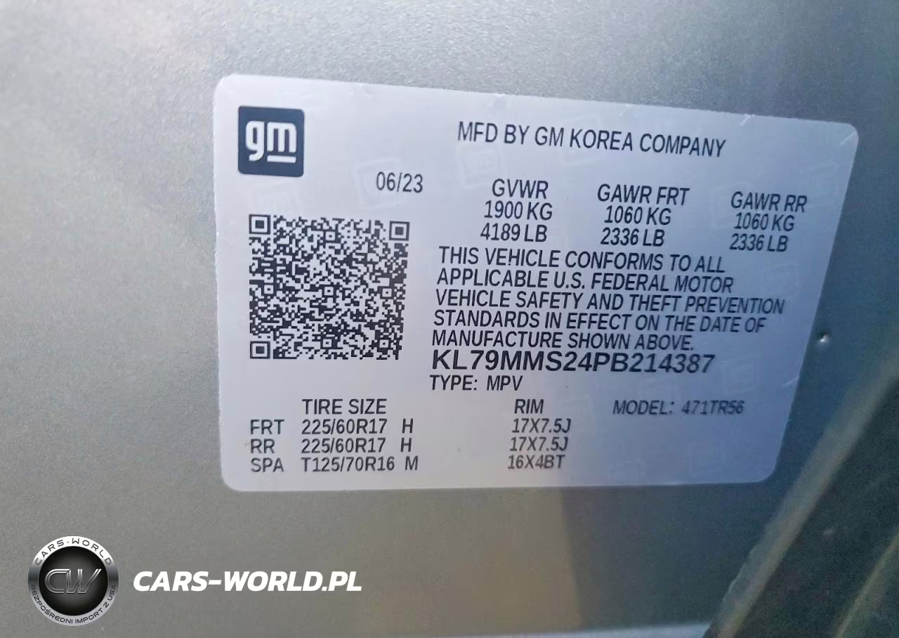 2023 Chevrolet Trailblazer Ls VIN:KL79MMS24PB214387 - 12