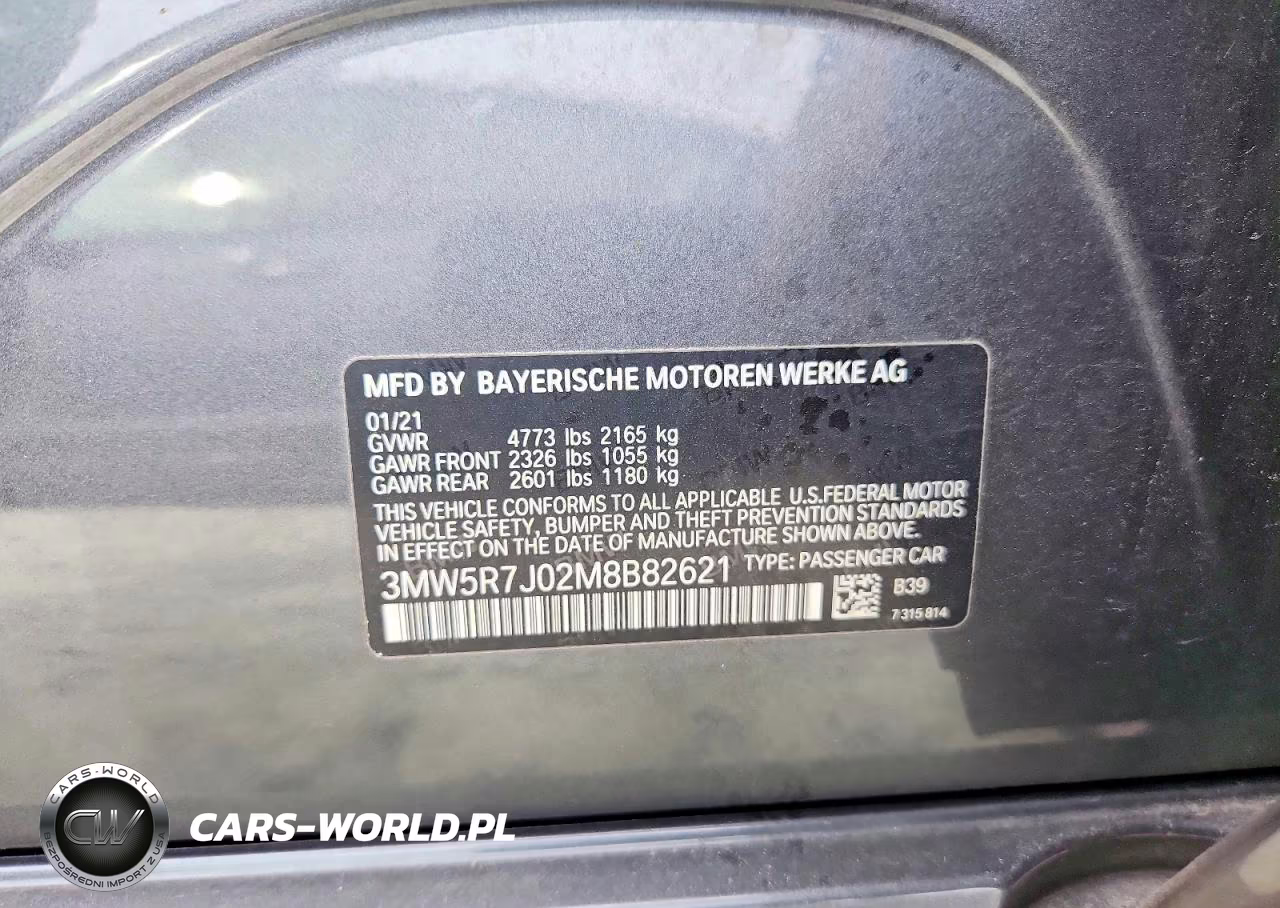 2021 BMW 330Xi VIN:3MW5R7J02M8B82621 - 13