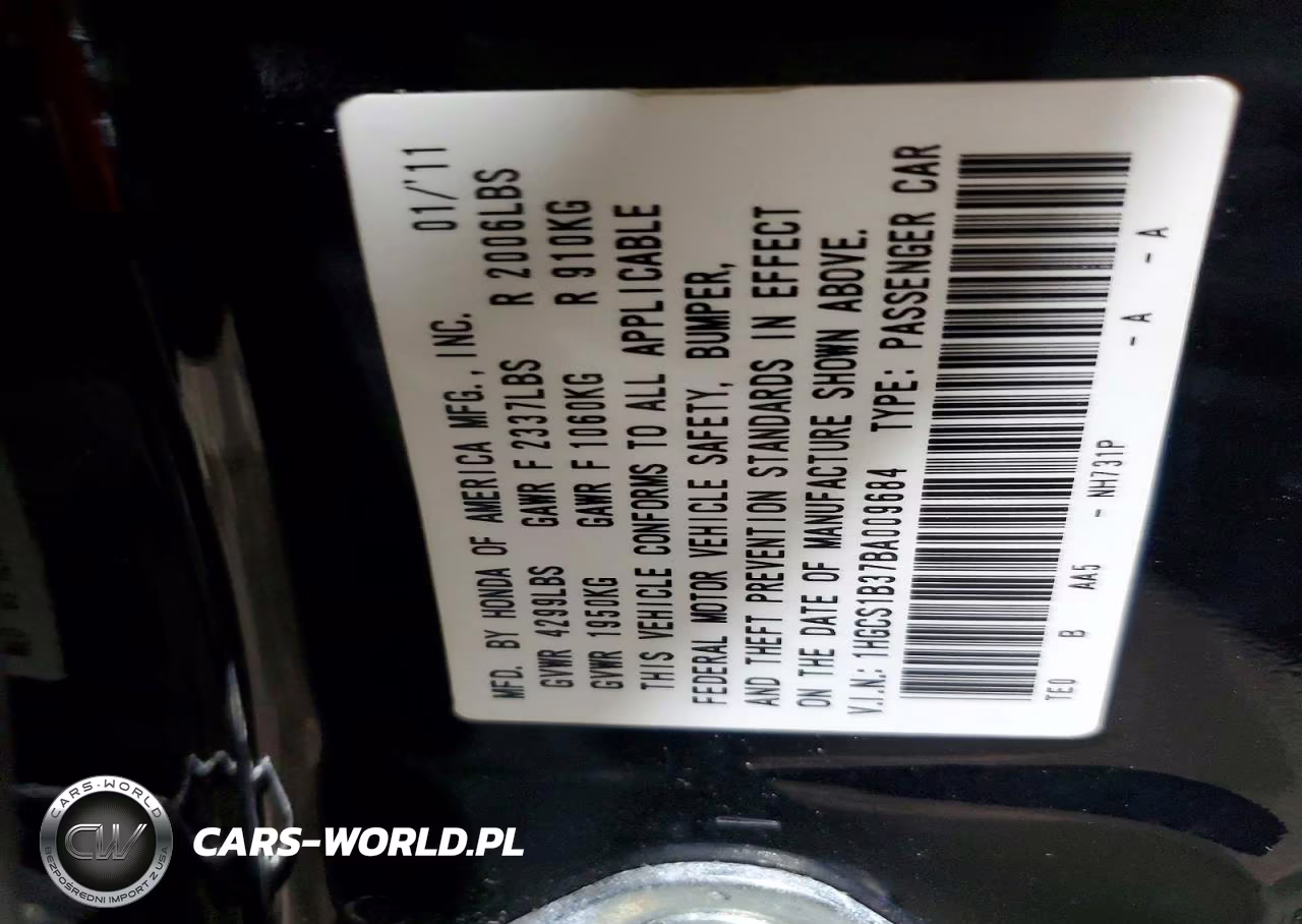 2011 Honda Accord Lx-S VIN:1HGCS1B37BA009684 - 13