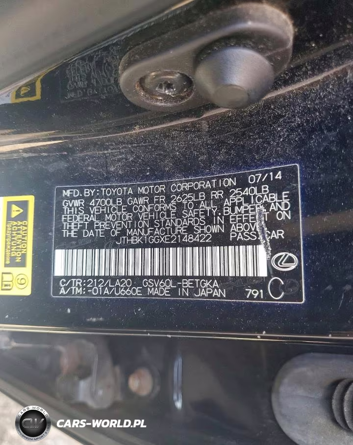2014 Lexus Es 350 VIN:JTHBK1GGXE2148422 - 12