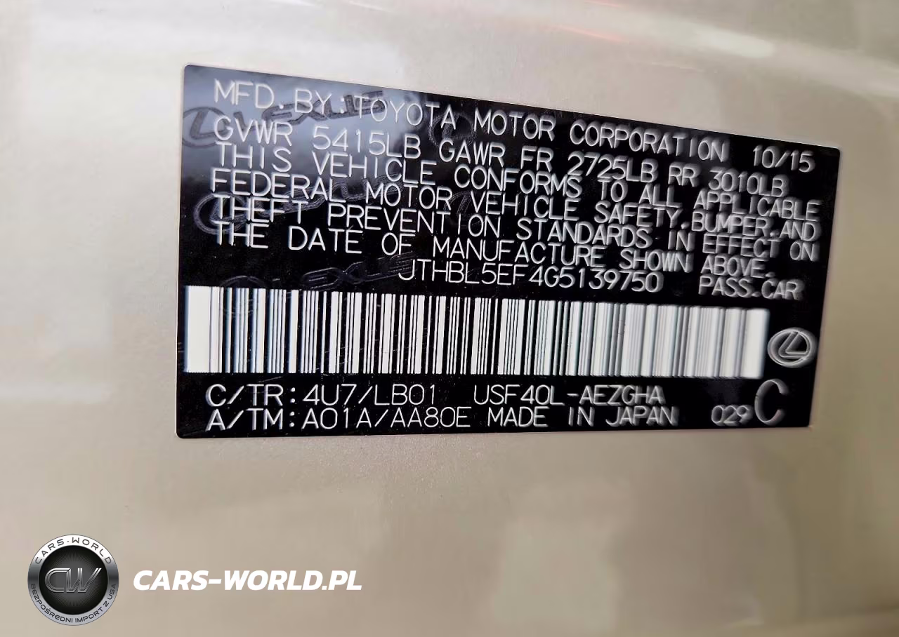 2016 Lexus Ls 460 VIN:JTHBL5EF4G5139750 - 12