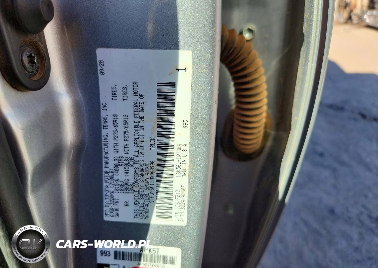 2021 Toyota Tundra Sr5 VIN:5TFUY5F11MX960996 - 12