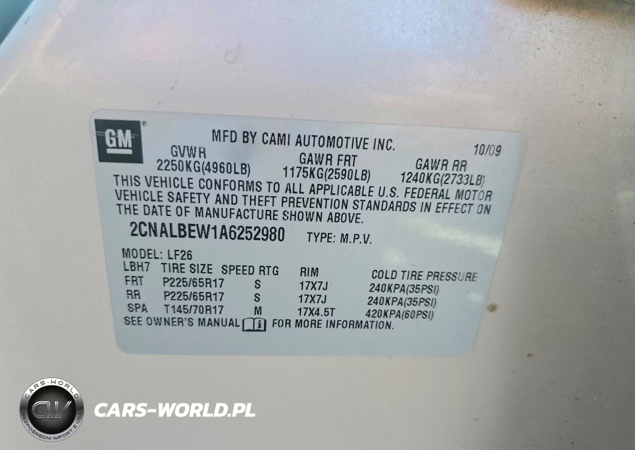 2010 Chevrolet Equinox Ls VIN:2CNALBEW1A6252980 - 13