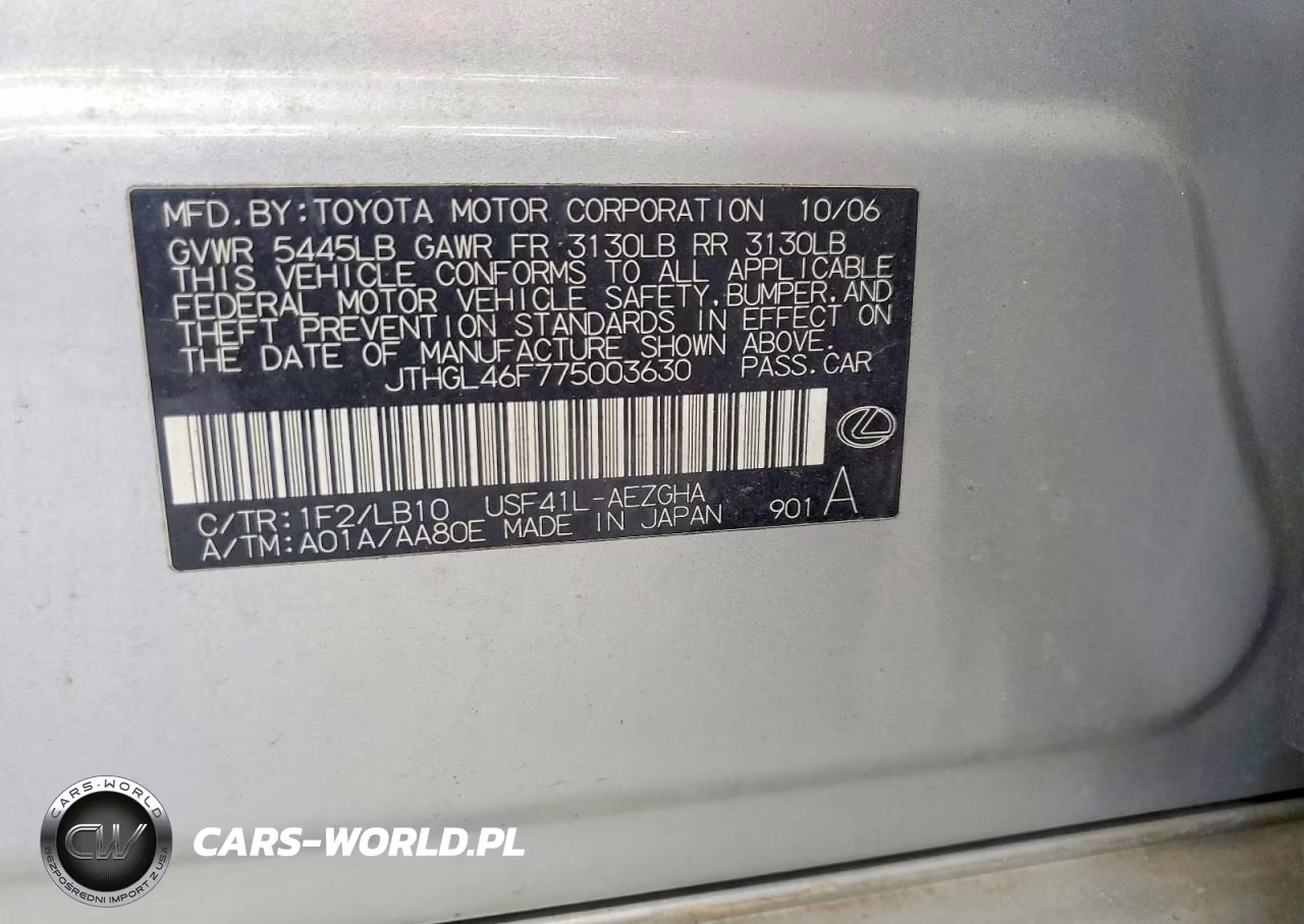2007 Lexus Ls 460L VIN:JTHGL46F775003630 - 12