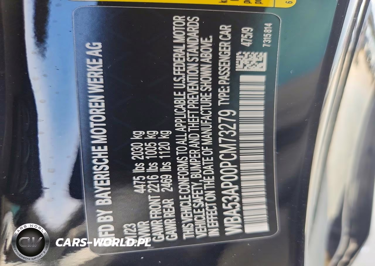 2023 BMW 430I VIN:WBA53AP00PCM73279 - 12