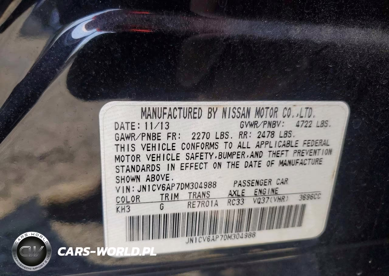 2013 Infiniti G37 Sedan Journey VIN:JN1CV6AP7DM304988 - 13