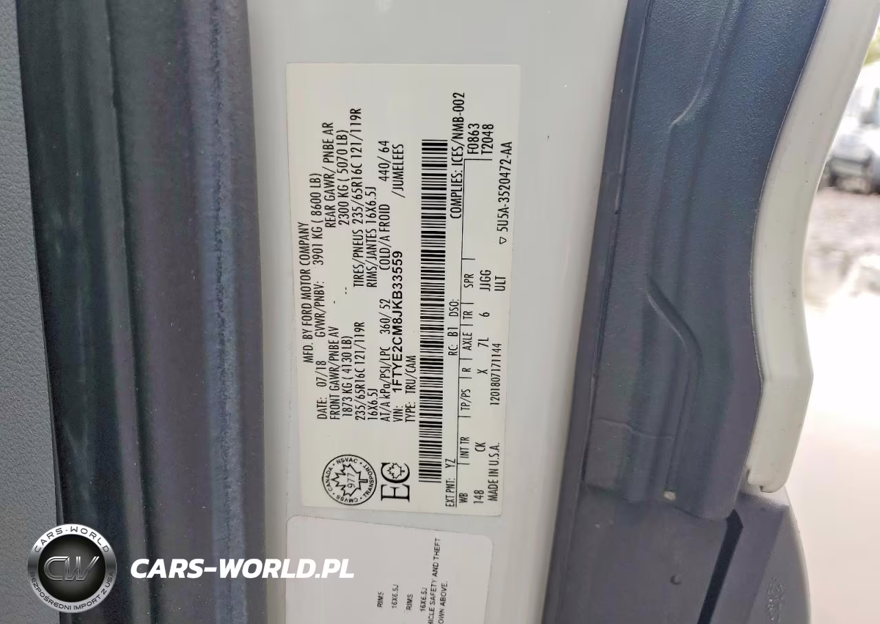2018 Ford Transit 150 Delivery Van VIN:1FTYE2CM8JKB33559 - 13