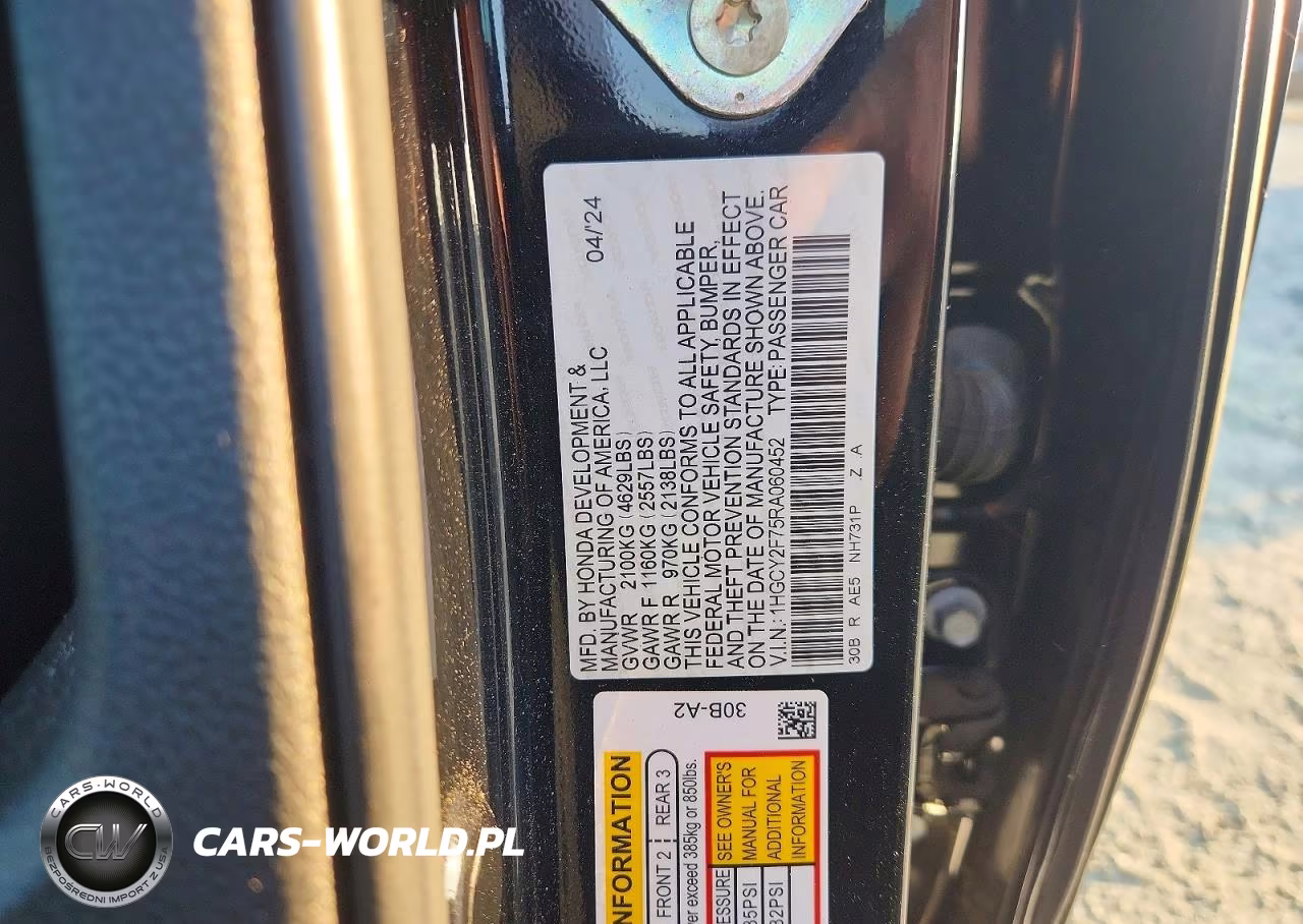 2024 Honda Accord Hybrid Sport-L VIN:1HGCY2F75RA060452 - 12