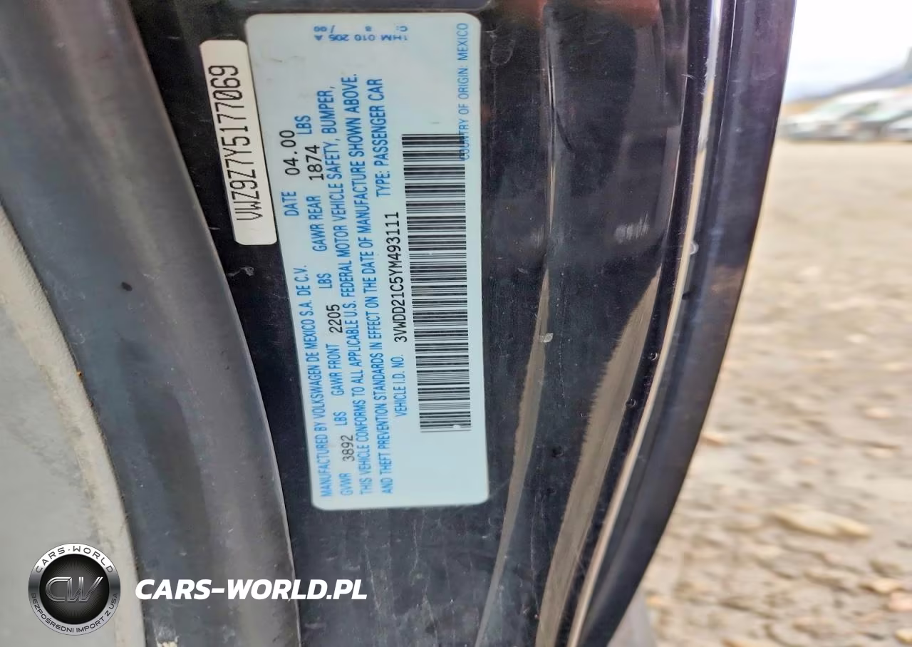 2000 Volkswagen New Beetle Glx VIN:3VWDD21C5YM493111 - 12