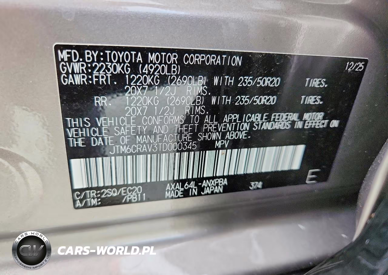 2026 Toyota Rav4 Xse VIN:JTM6CRAV3TD000345 - 12