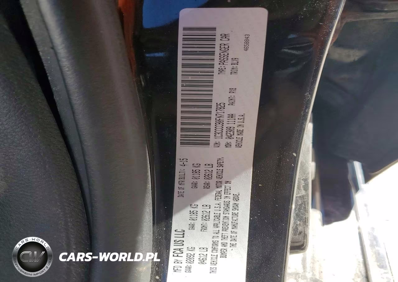 2015 Chrysler 200 C VIN:1C3CCCCB0FN717825 - 12