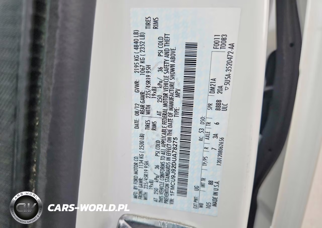 2013 Ford Escape Titanium VIN:1FMCU9J92DUA78275 - 13
