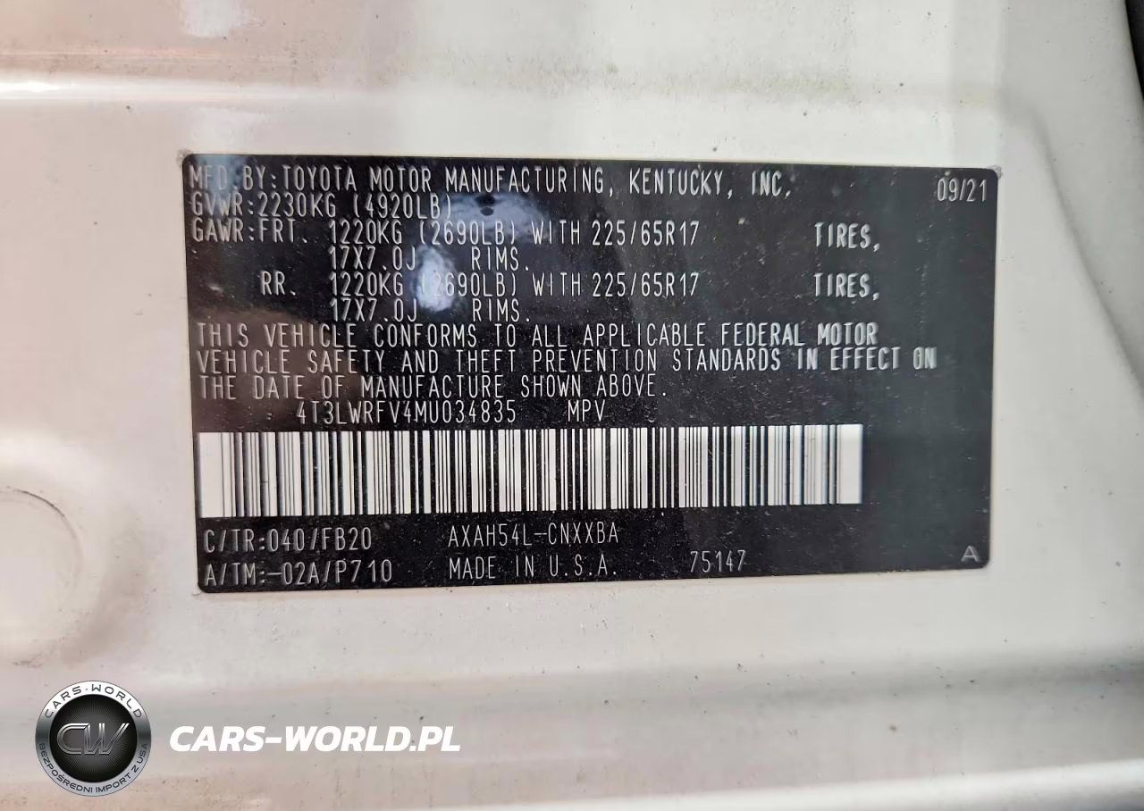 2021 Toyota Rav4 Le VIN:4T3LWRFV4MU034835 - 13