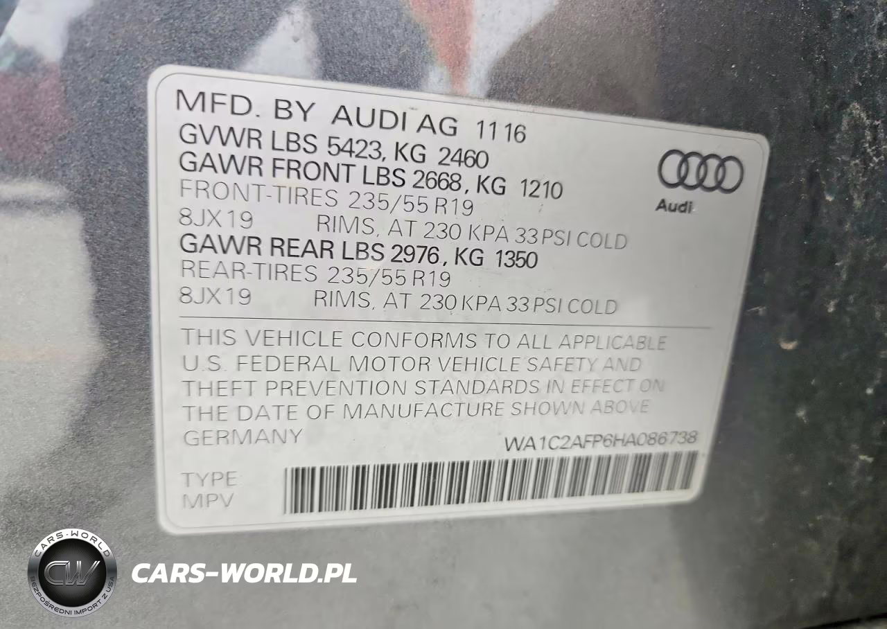 2017 Audi Q5 Premium VIN:WA1C2AFP6HA086738 - 14