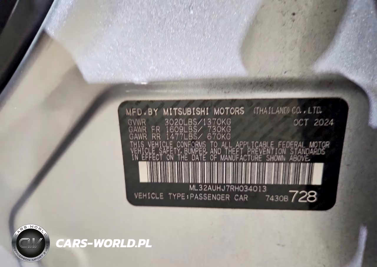 2024 Mitsubishi Mirage Es VIN:ML32AUHJ7RH034013 - 12