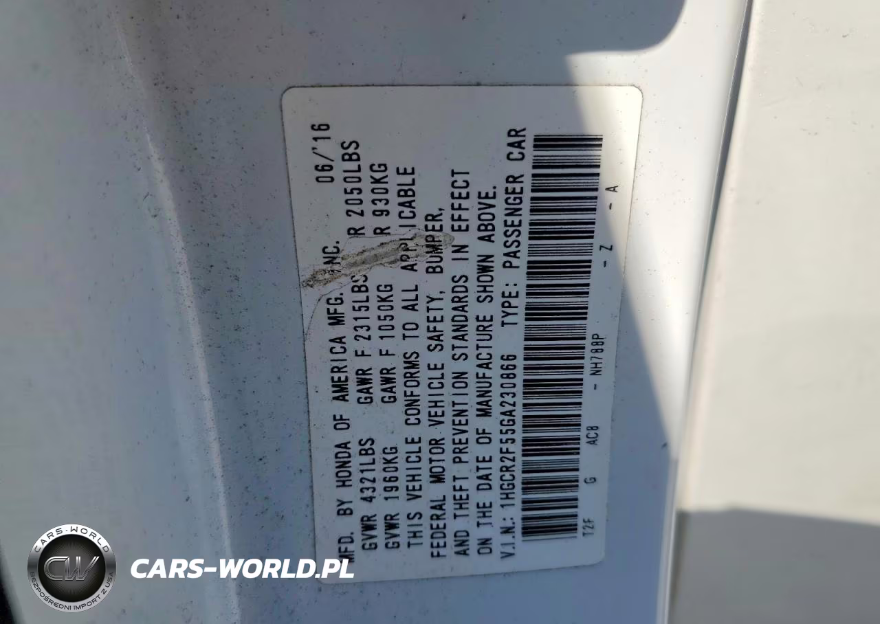 2016 Honda Accord Sport VIN:1HGCR2F55GA230866 - 12
