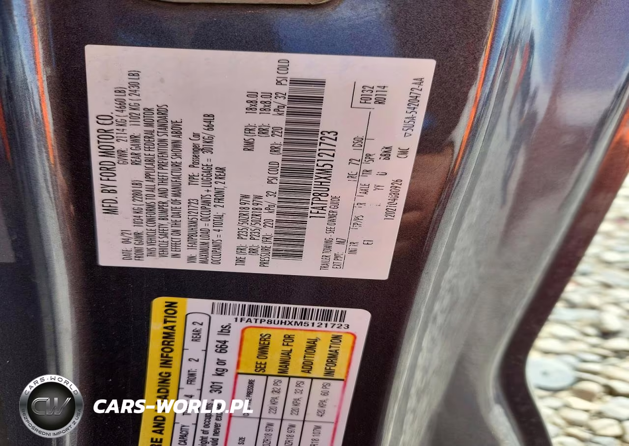 2021 Ford Mustang VIN:1FATP8UHXM5121723 - 12