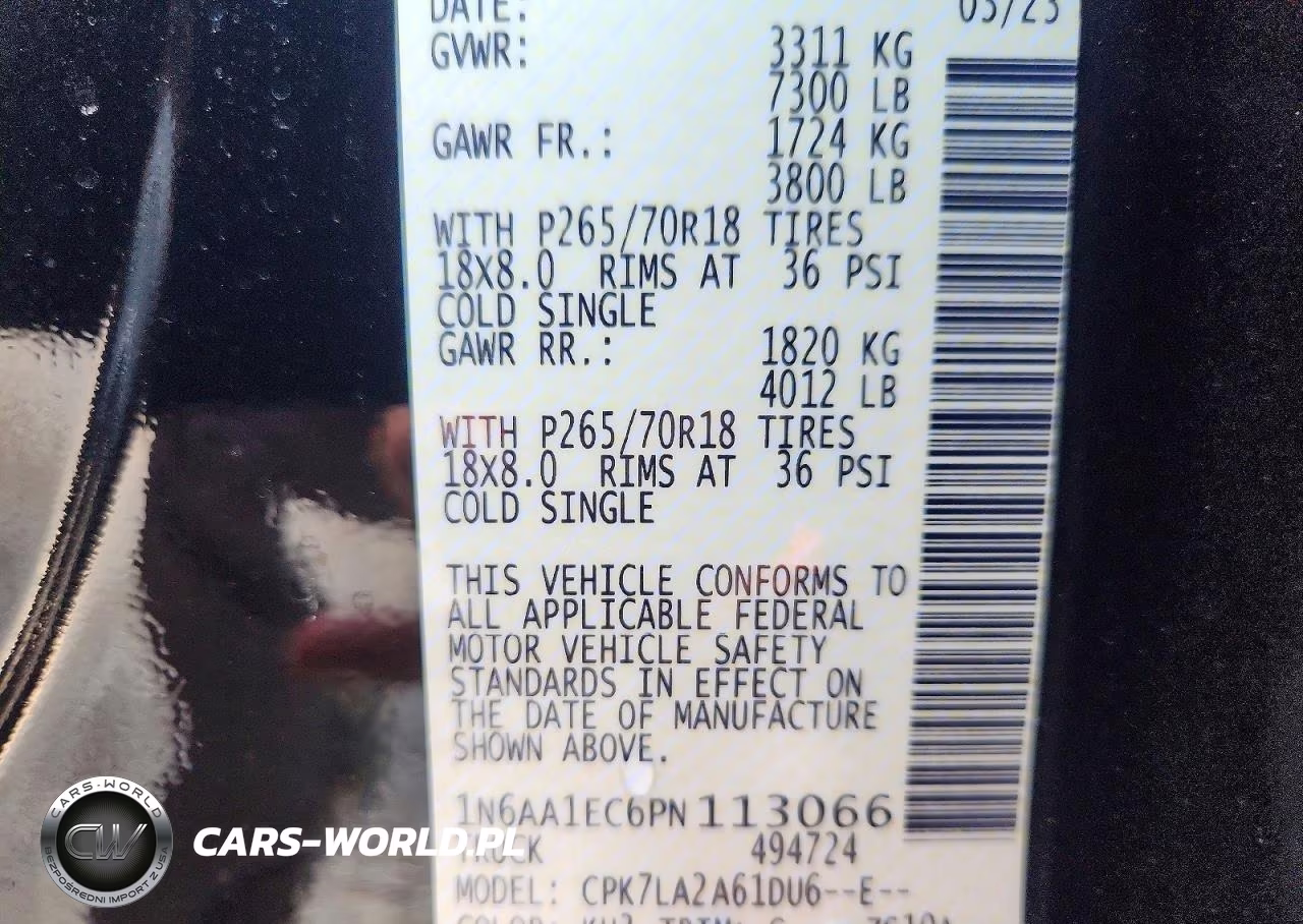 2023 Nissan Titan S VIN:1N6AA1EC6PN113066 - 12