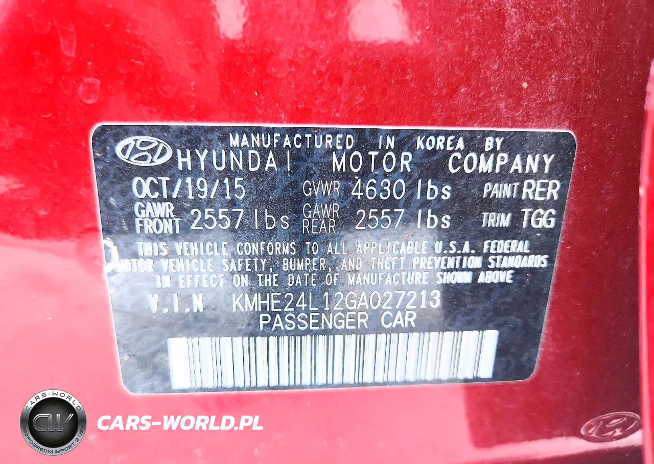 2016 Hyundai Sonata Hybrid Se VIN:KMHE24L12GA027213 - 12
