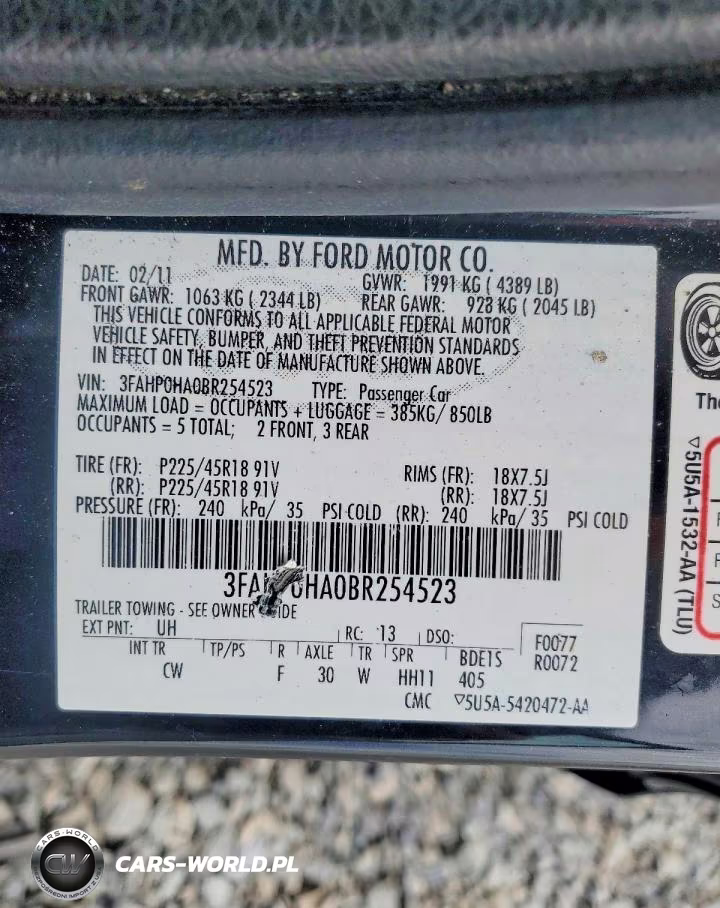 2011 Ford Fusion Se VIN:3FAHP0HA0BR254523 - 13
