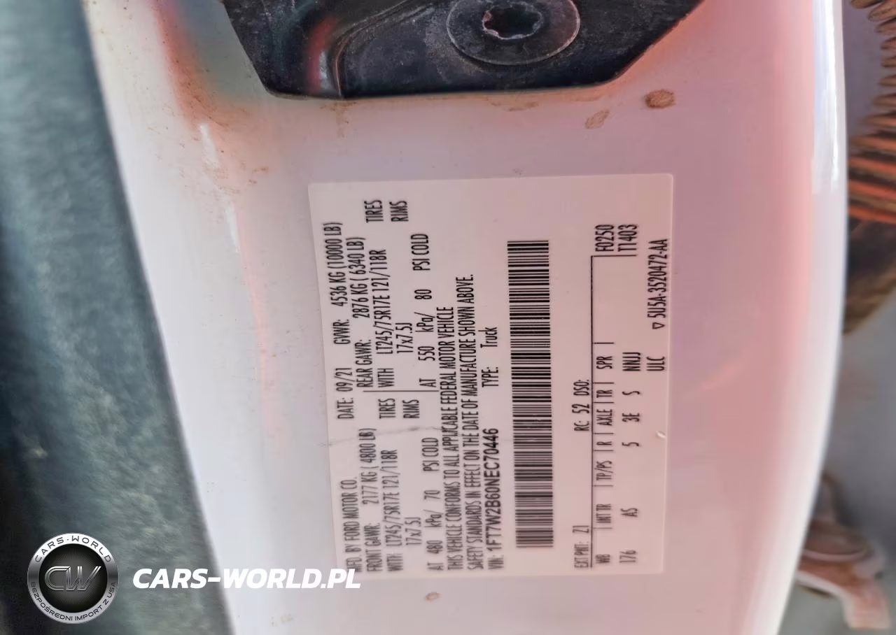 2022 Ford F250 Super Duty VIN:1FT7W2B60NEC70446 - 13