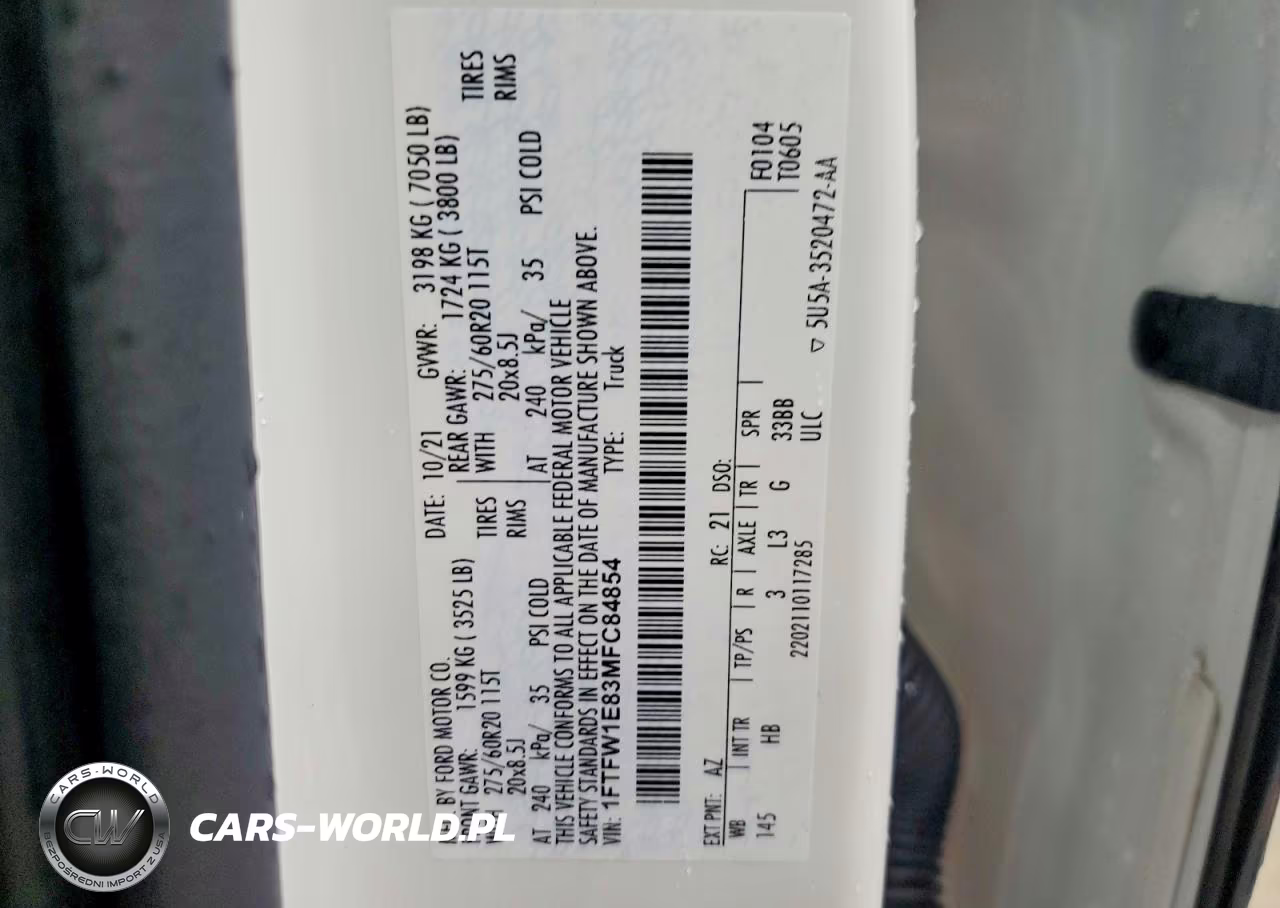 2021 Ford F150 Supercrew VIN:1FTFW1E83MFC84854 - 12