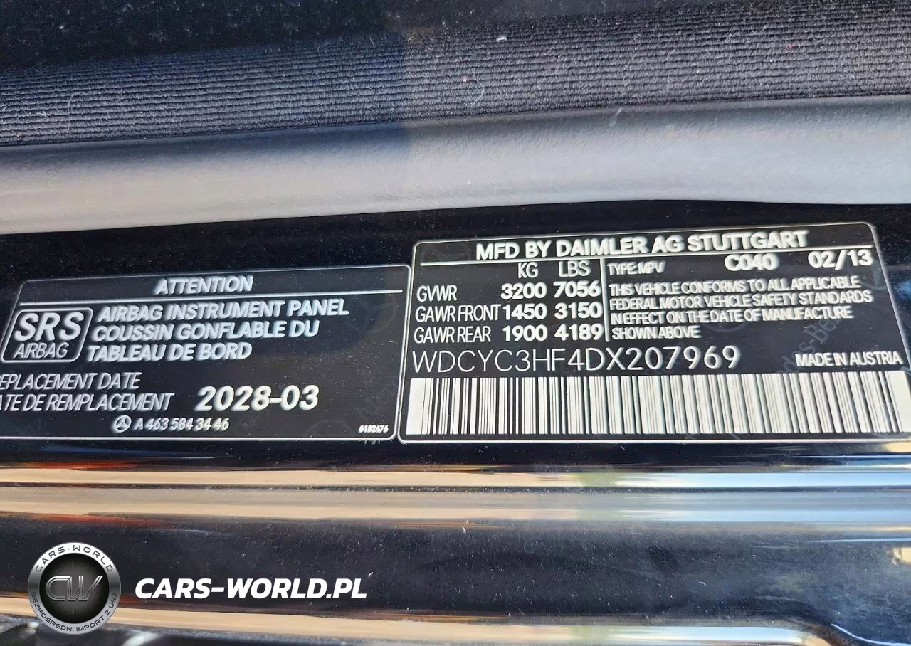 2013 Mercedes-Benz G 550 VIN:WDCYC3HF4DX207969 - 13