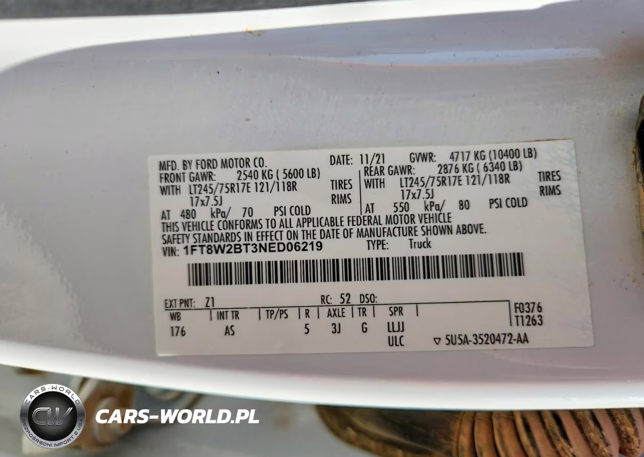 2022 Ford F250 Super Duty VIN:1FT8W2BT3NED06219 - 13