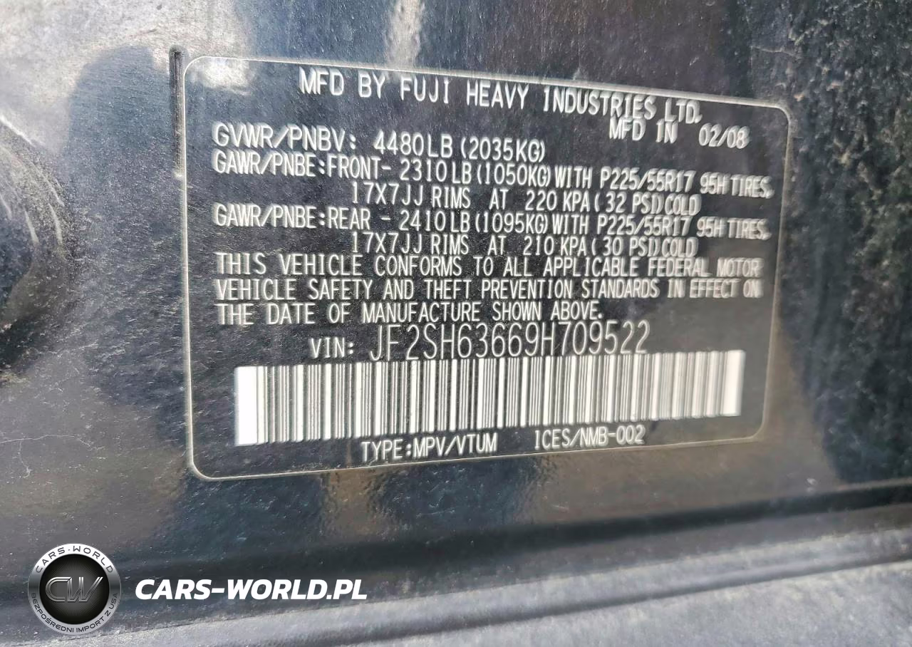 2009 Subaru Forester 2.5X Premium VIN:JF2SH63669H709522 - 13