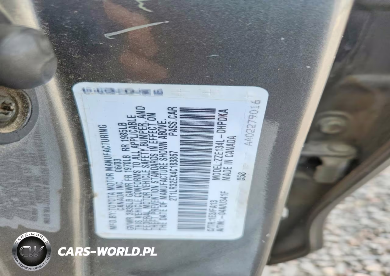 2004 Toyota Matrix Base VIN:2T1LR32EX4C183867 - 12