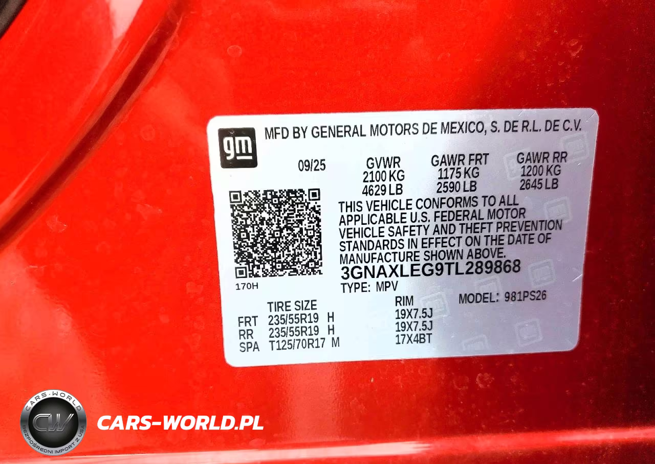 2026 Chevrolet Equinox Fwd Rs VIN:3GNAXLEG9TL289868 - 13