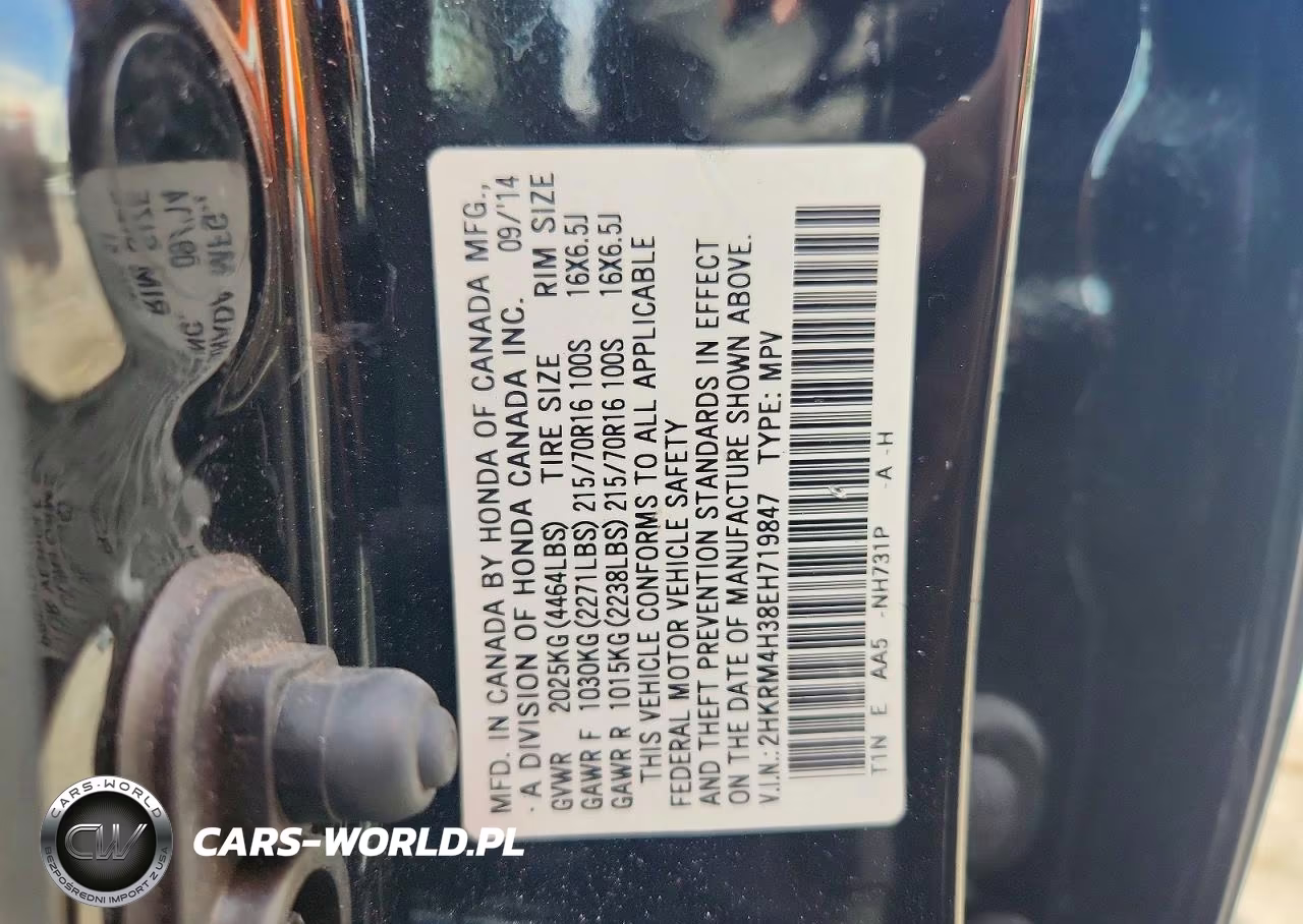 2014 Honda Cr-V Lx VIN:2HKRM4H38EH719847 - 13