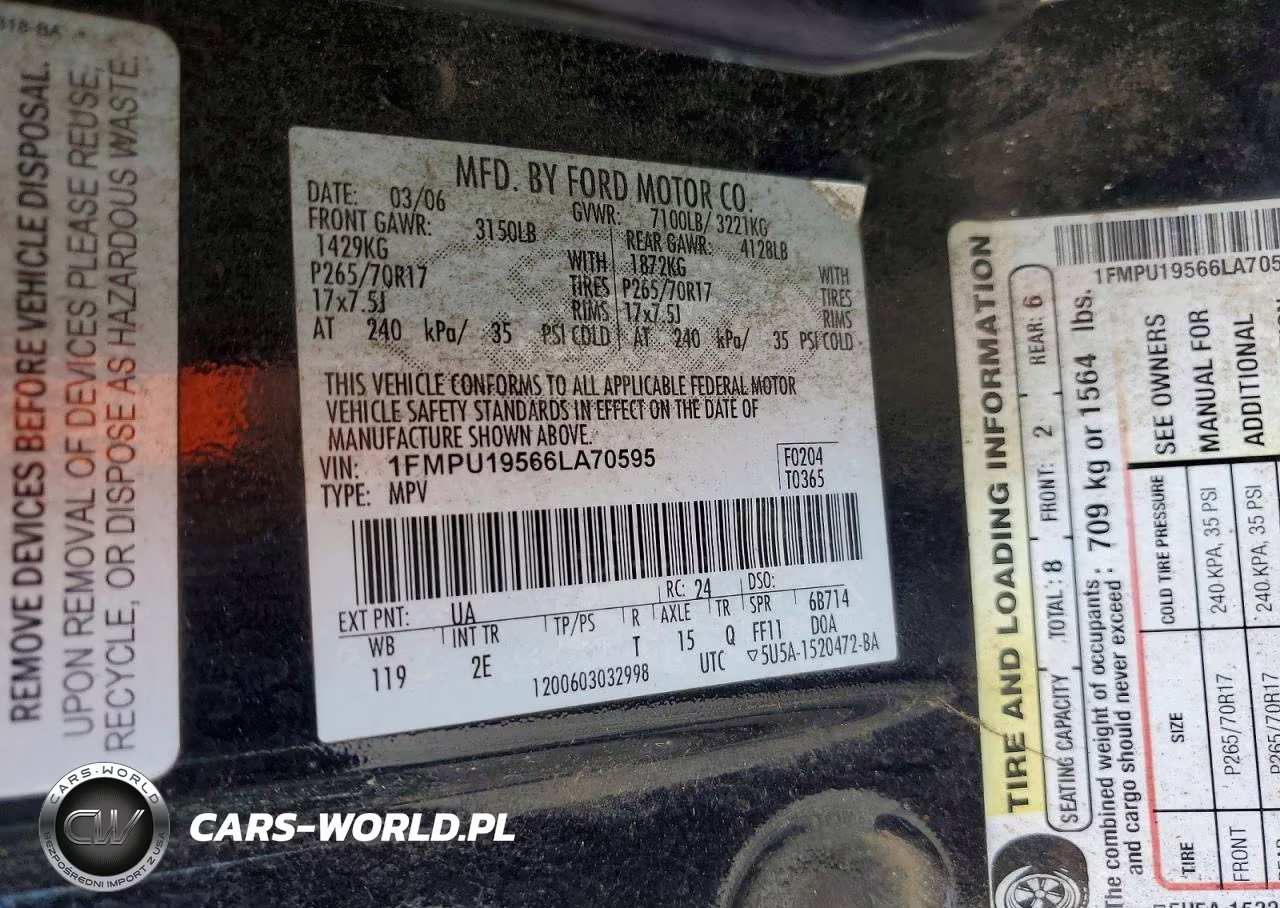 2006 Ford Expedition Limited VIN:1FMPU19566LA70595 - 12