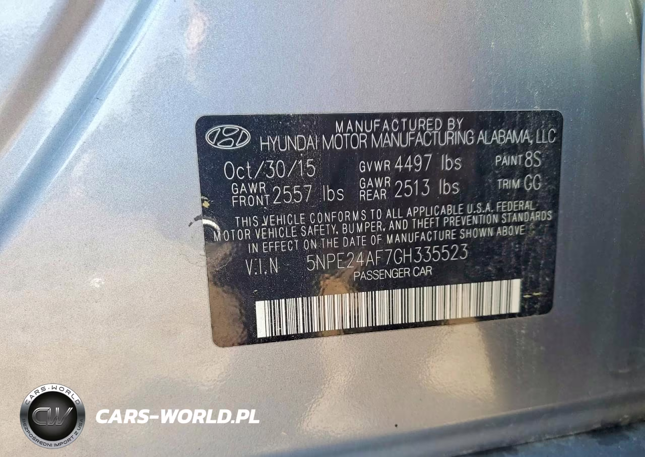 2016 Hyundai Sonata Se VIN:5NPE24AF7GH335523 - 12