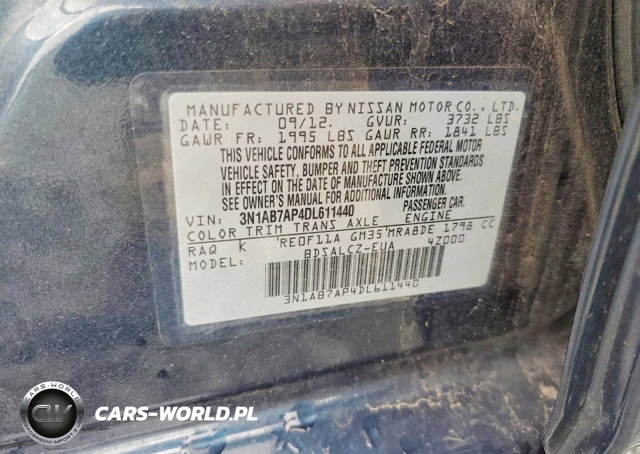 2013 Nissan Sentra S VIN:3N1AB7AP4DL611440 - 12