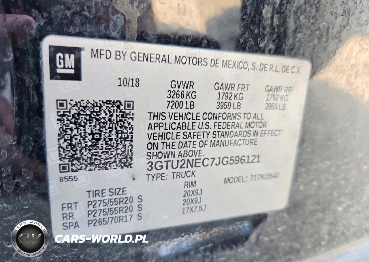 2018 GMC Sierra K1500 Slt VIN:LOT-3-69689366 - 12