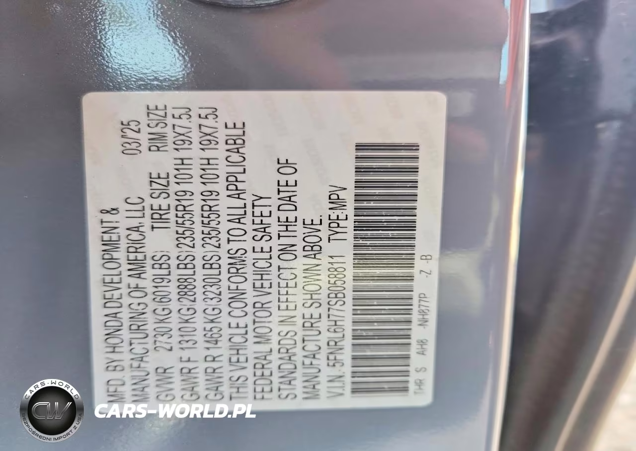 2025 Honda Odyssey Sport-L VIN:5FNRL6H77SB058811 - 12