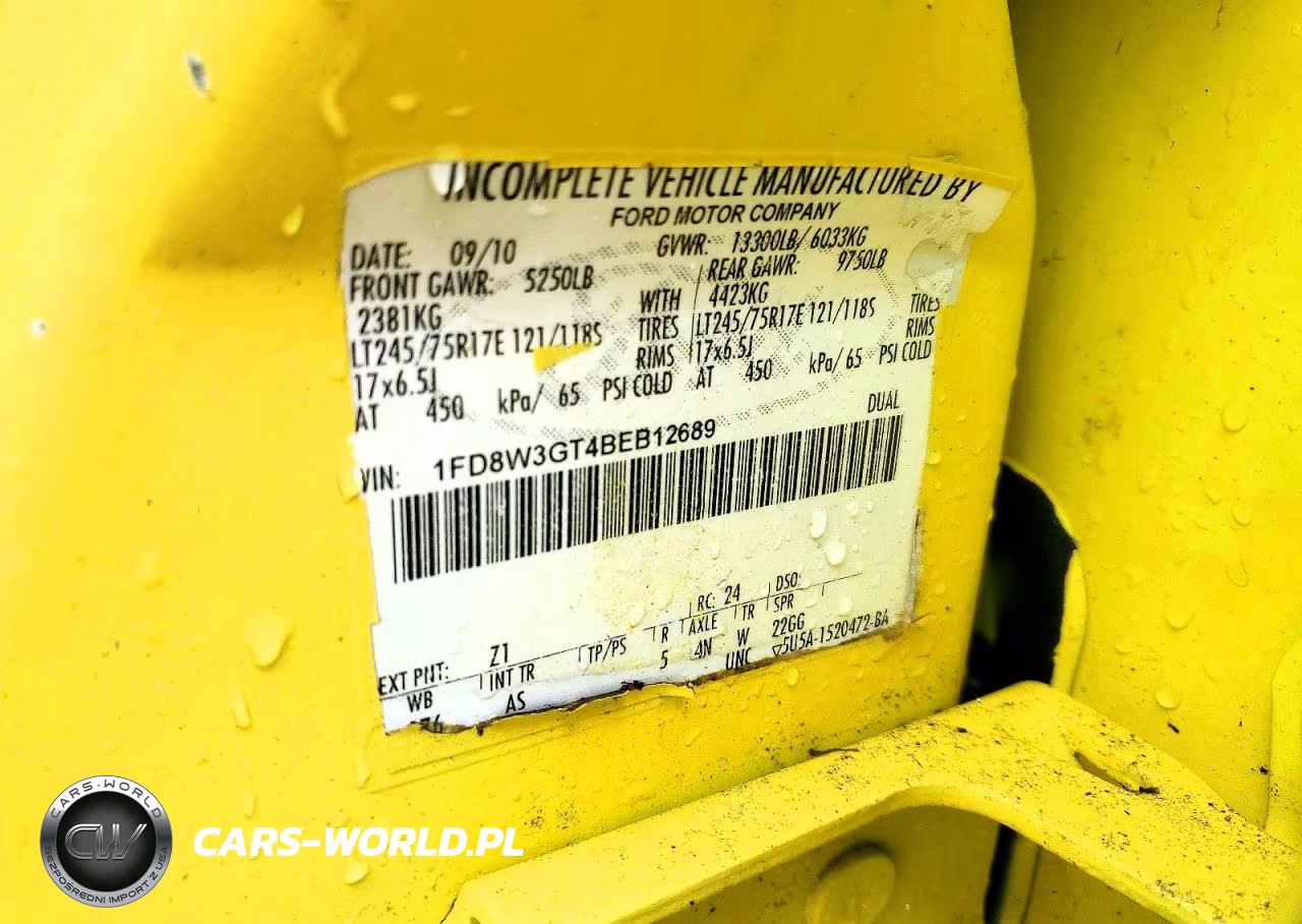 2011 Ford F350 Super Duty VIN:1FD8W3GT4BEB12689 - 12