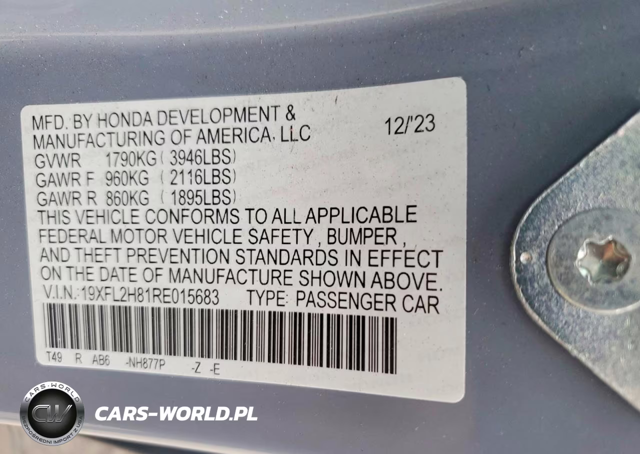 2024 Honda Civic Sport VIN:19XFL2H81RE015683 - 12