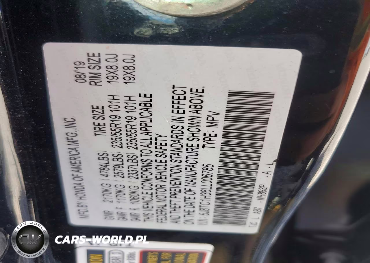 2020 Acura Rdx VIN:5J8TC1H36LL006785 - 13
