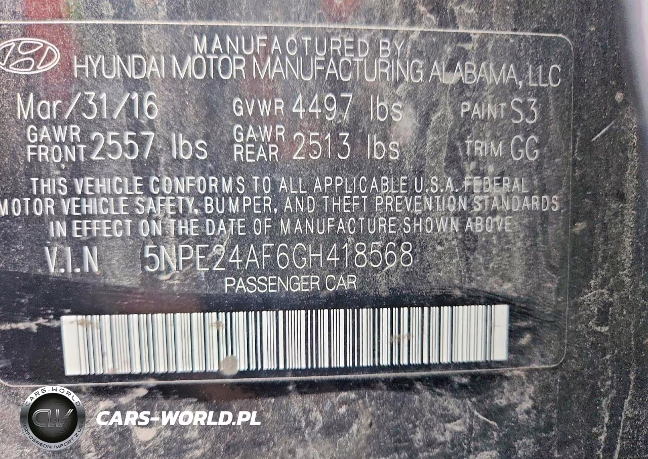 2016 Hyundai Sonata Se VIN:5NPE24AF6GH418568 - 12