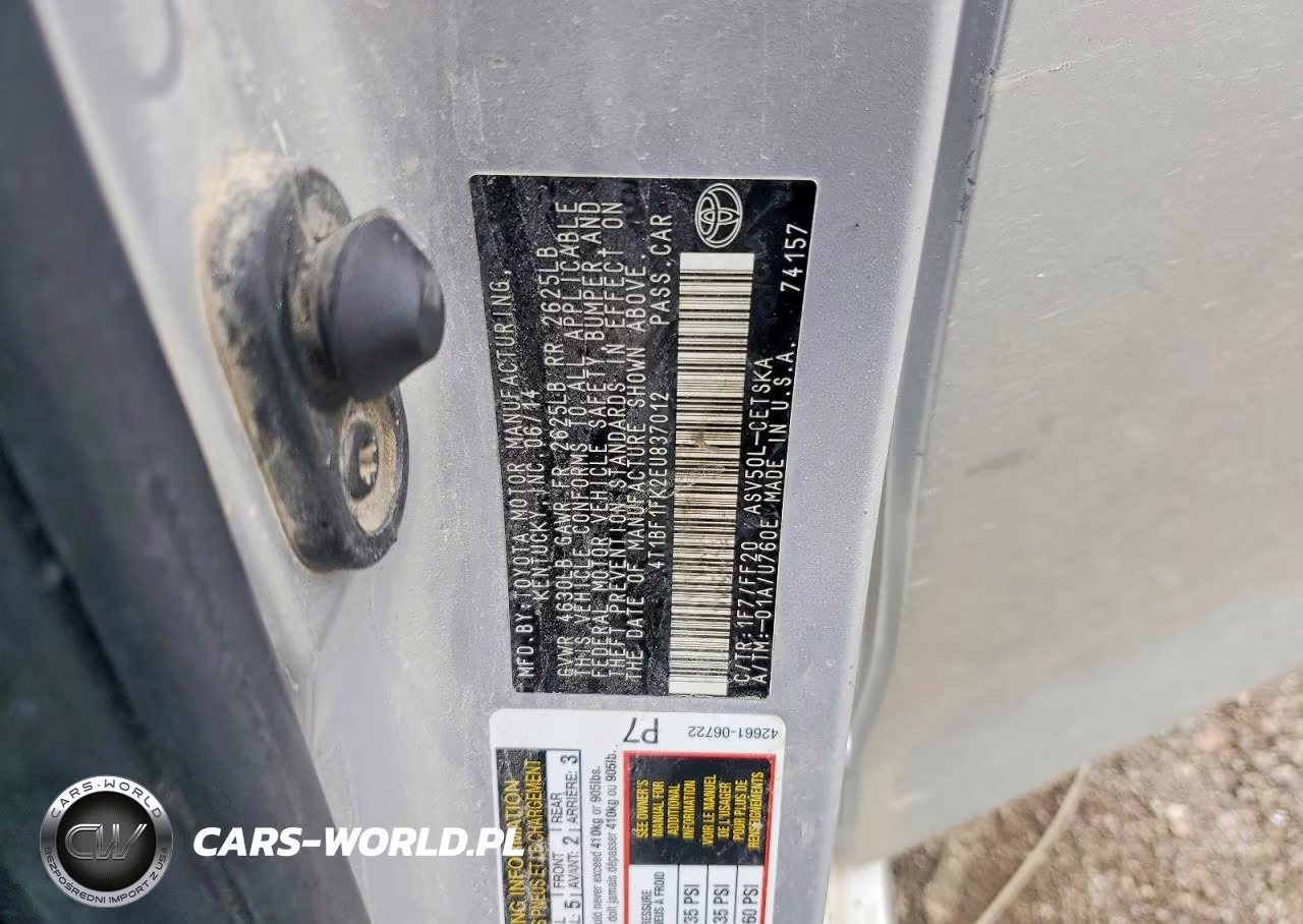 2014 Toyota Camry L VIN:4T1BF1FK2EU837012 - 12